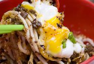 oodles of spicy pork noodles